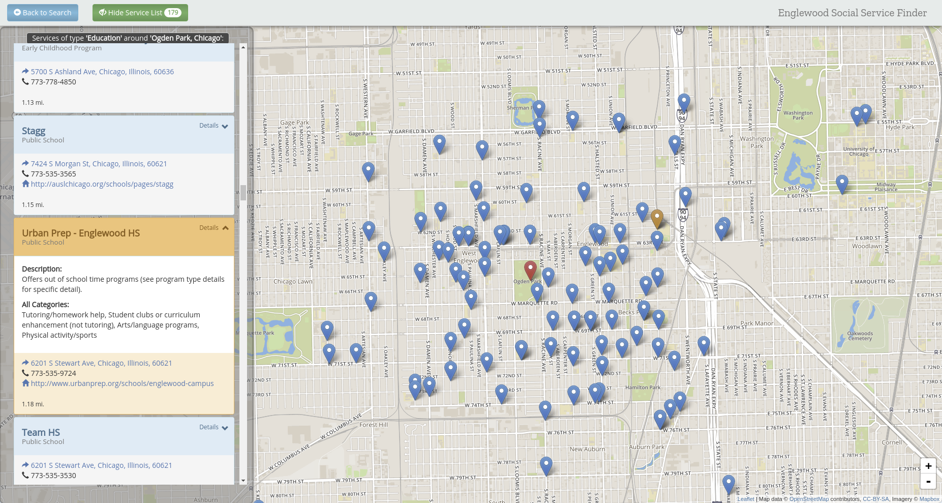 Context-Aware Visualization of Englewood Social Services
